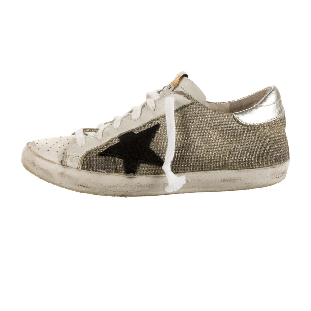 GOLDEN GOOSE Silver May Sneaker size 6 36